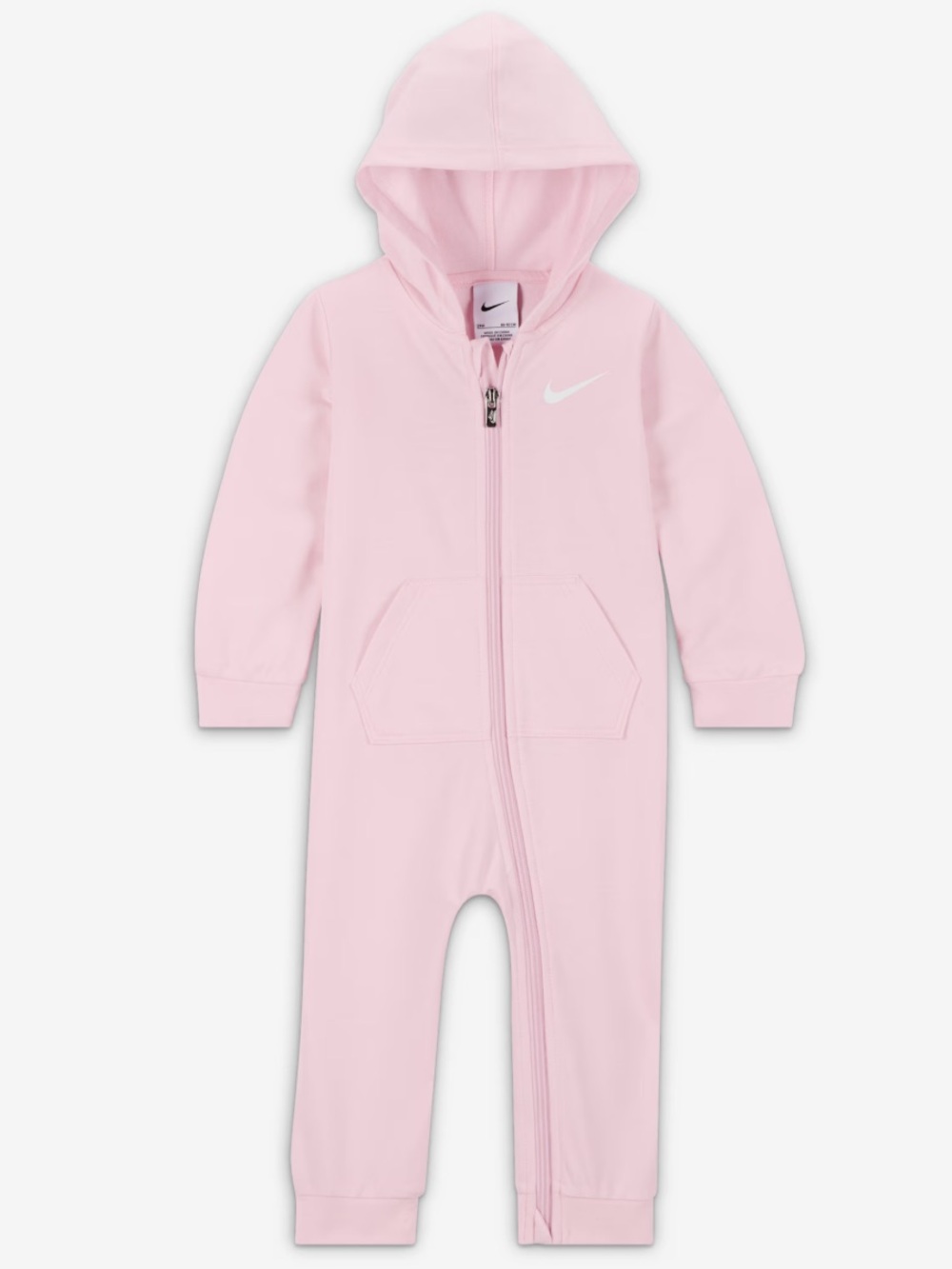 🫐3/$30 Nike Light Pink Hooded Zip Romper size 9m
